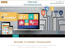 Tablet Screenshot of friendztechnologies.com